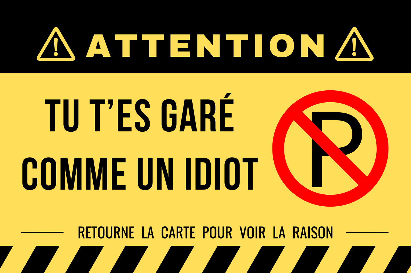 CARTES MAL-GARÉ JAUNES