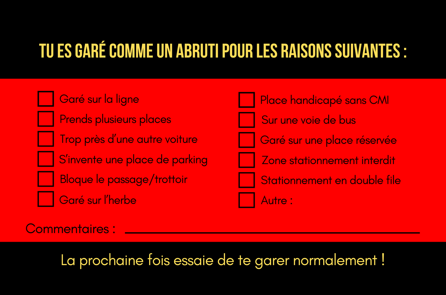 CARTES MAL-GARÉ ROUGES