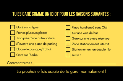 CARTES MAL-GARÉ JAUNES